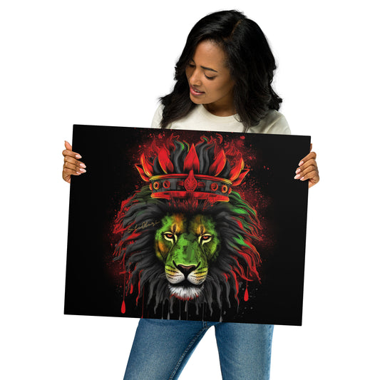 RBG Lion drip Metal prints